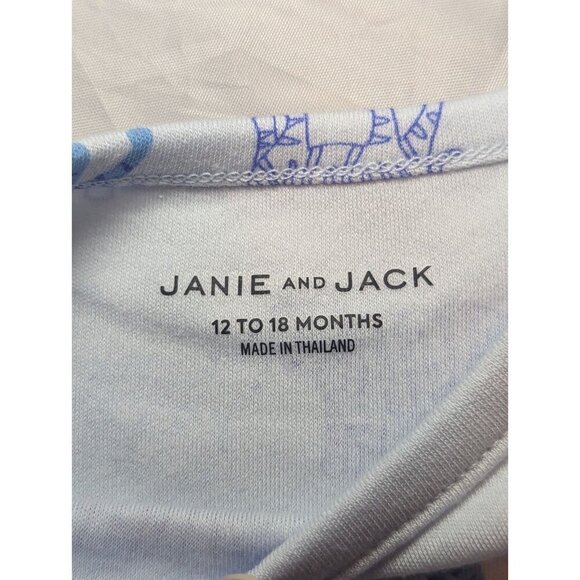 Janie And Jack Blue Tiger Print Bodysuit Baby Boys Size 12-18 Months NWT - Picture 7 of 11